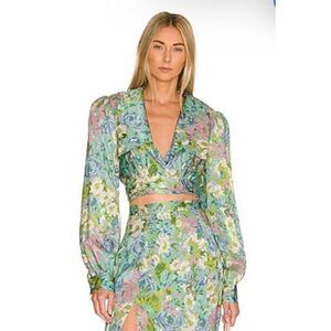 Ronny Kobo Collection Floral Print Blouse